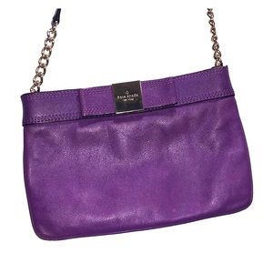 Purple Kate Spade crossover bag